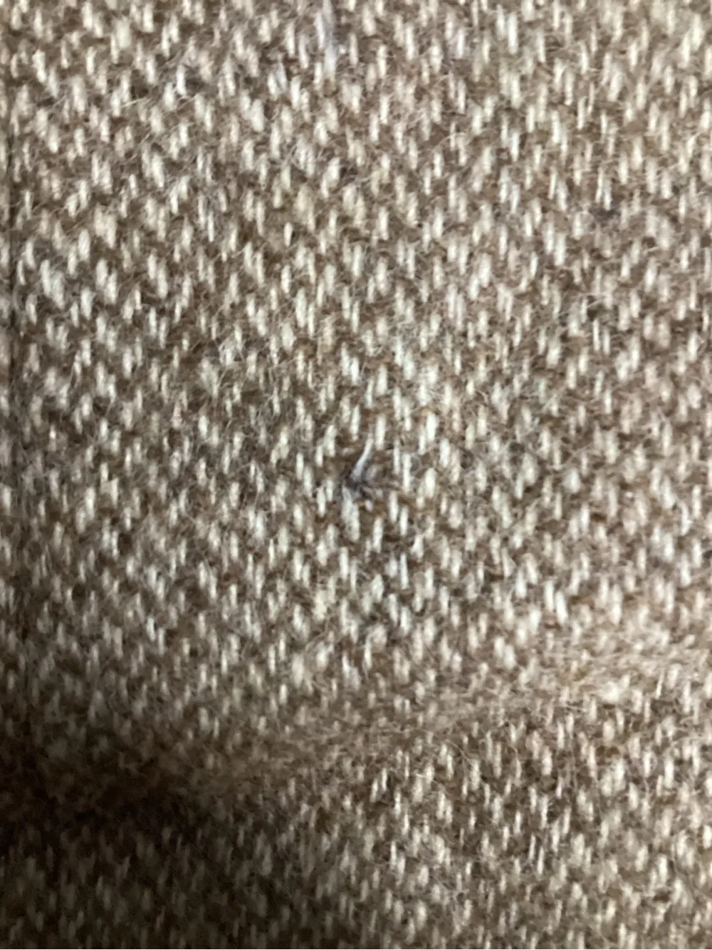 Vintage Taupe Herringbone Sport Coat with Notch Lapel 40R